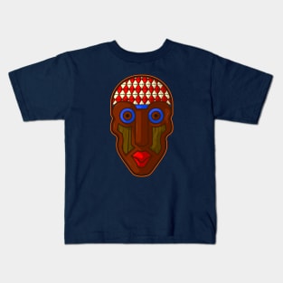 Ancient african aboriginal mask design Kids T-Shirt